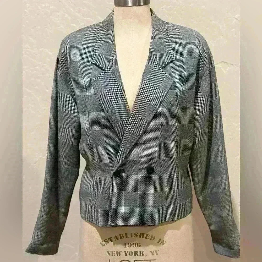 Pendleton Vintage Cropped Double Breasted Blazer … - image 1